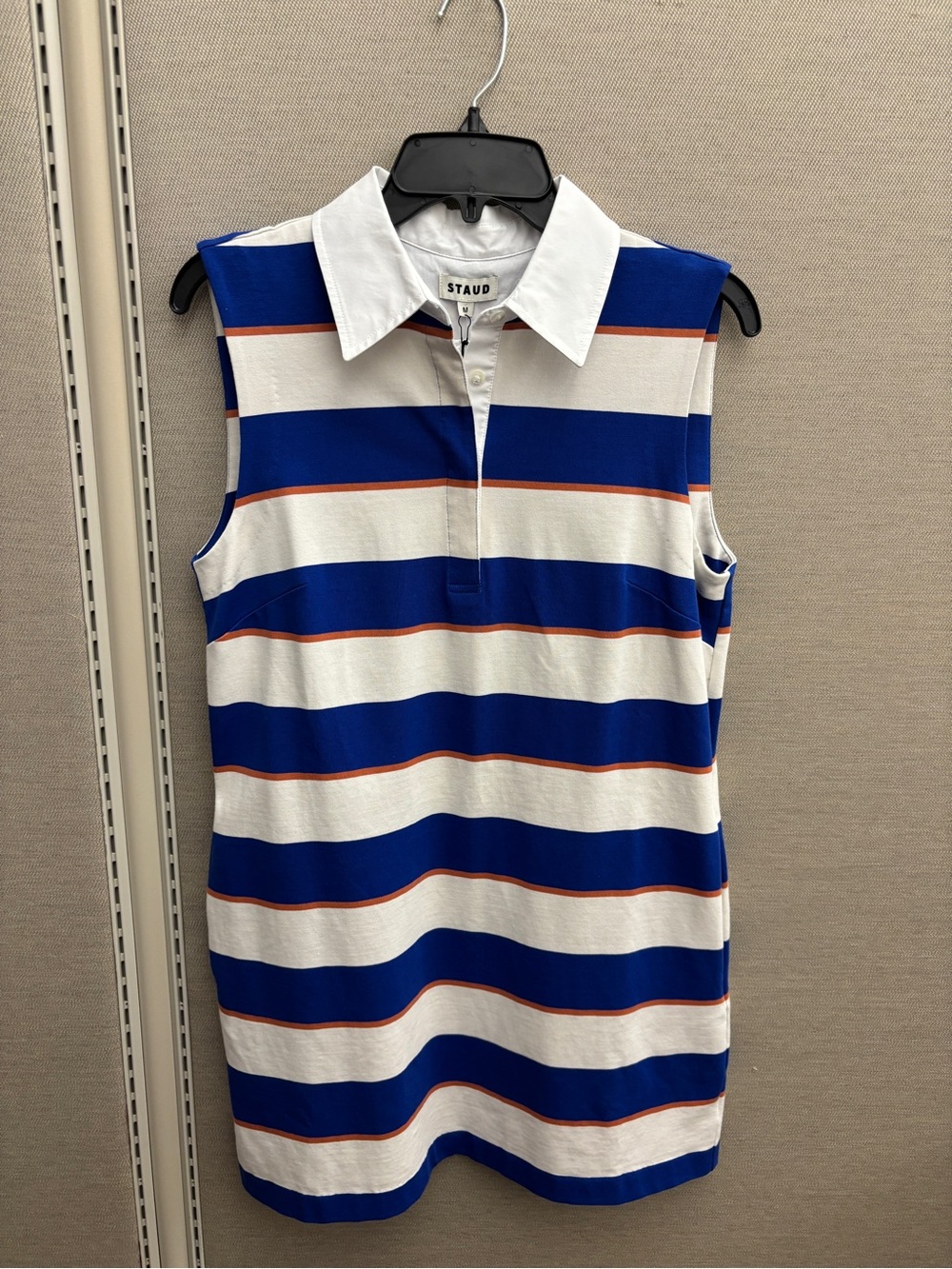 Staud Julius Mini Dress Women’s Sleeveless Polo Dress - Stripe